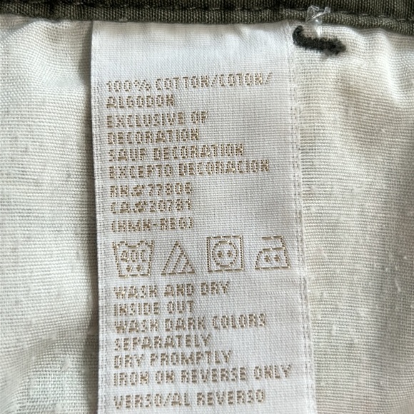 Tommy Hilfiger Olive Green & Tropical Floral Print Cropped Pants, Size 6 - Picture 6 of 10